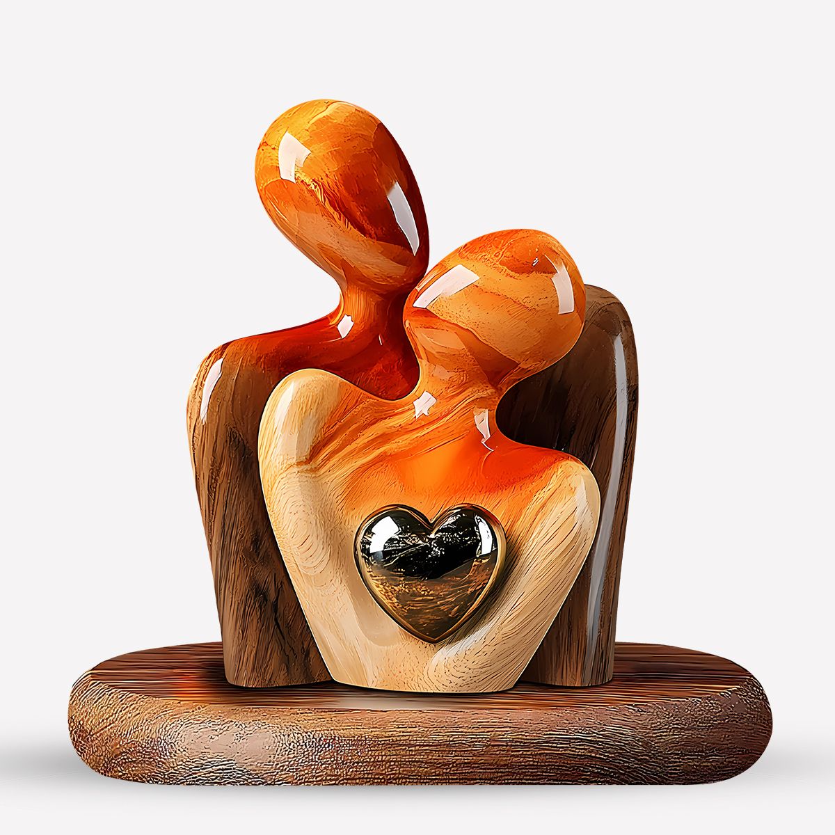 Personalisierte Paarfigur mit Herz