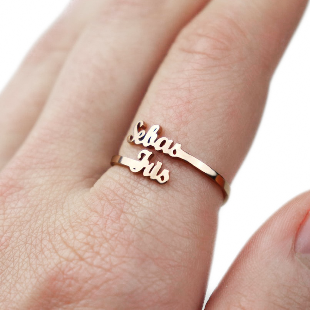 Luxuriöser personalisierter Namensring