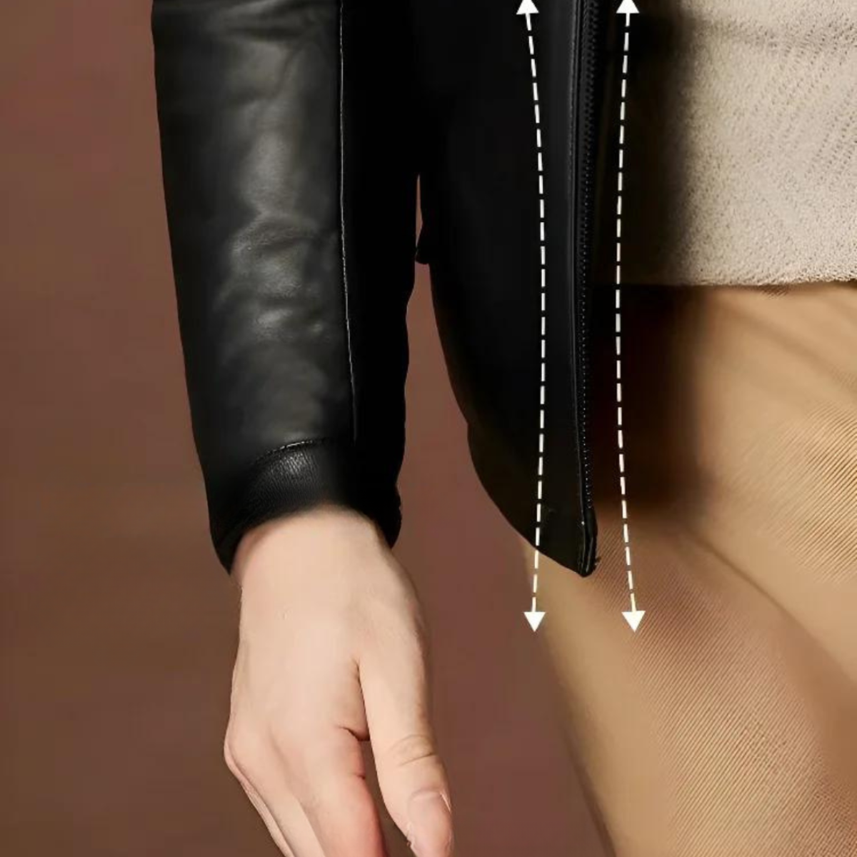 Leder Fleece Jacke | Winter Edition