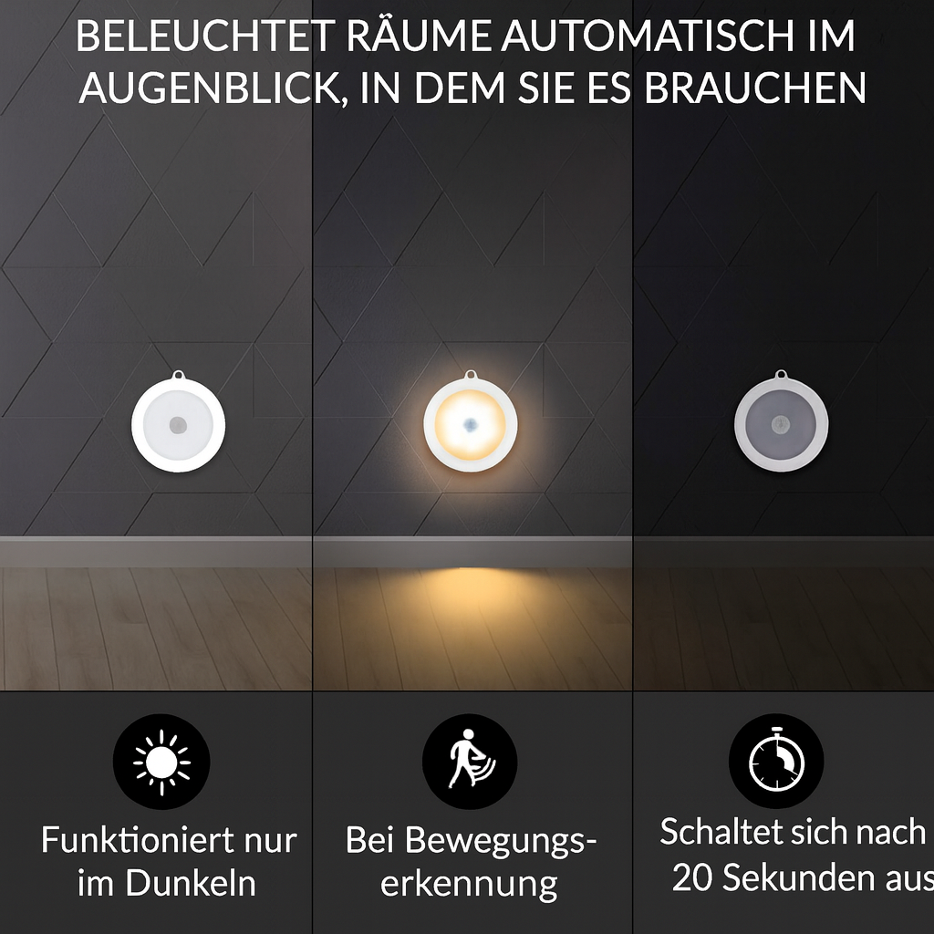 ÜBERNACHT™ SMART Ultra Sensor-LED | USB wiederaufladbar