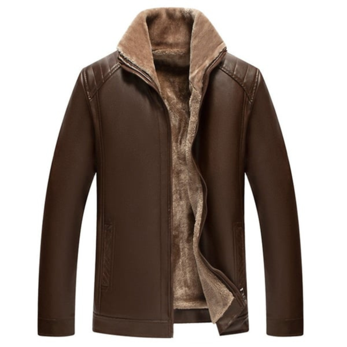 Leder Fleece Jacke | Winter Edition