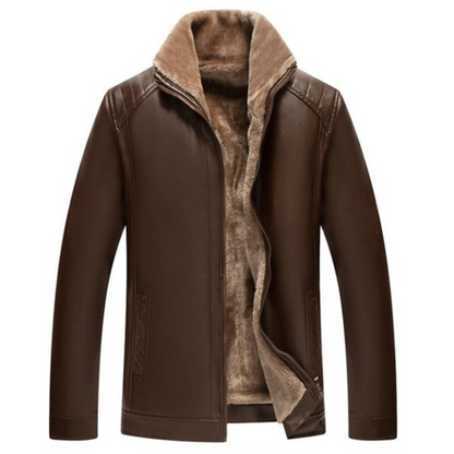 Leder Fleece Jacke | Winter Edition
