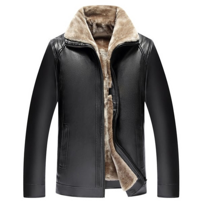 Leder Fleece Jacke | Winter Edition