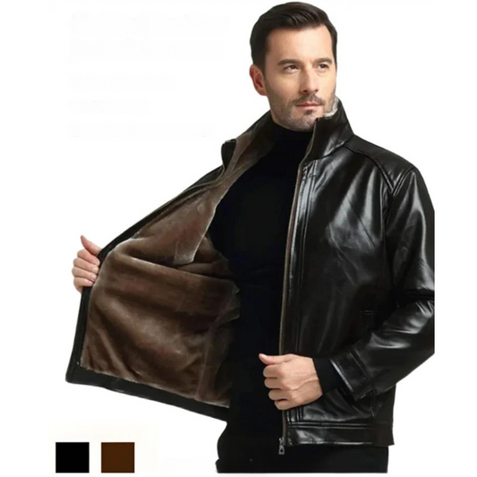 Leder Fleece Jacke | Winter Edition