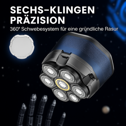 6D Wasserdichtes Kopf-Rasiererset für Männer mit Glatze