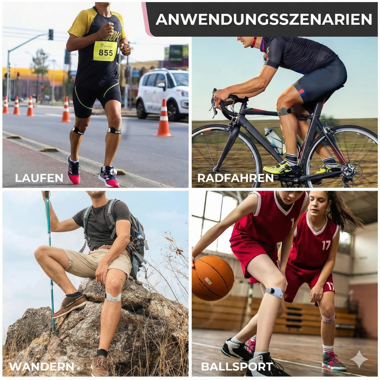 Patella-Stützband gegen Knieschmerzen (2er-Set)