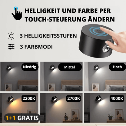 Kabellose LED Wandleuchte