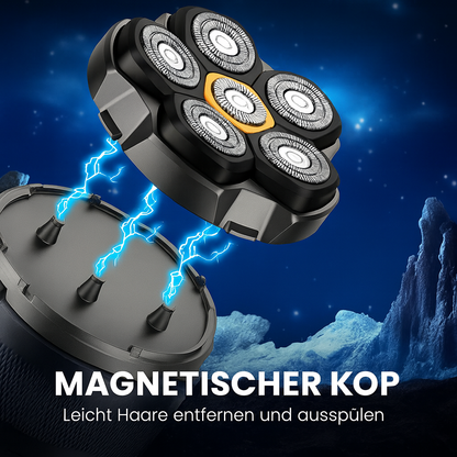 6D Wasserdichtes Kopf-Rasiererset für Männer mit Glatze