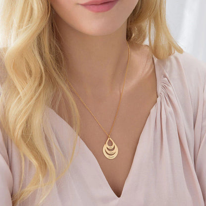 Gravierte Tropfenkette